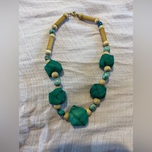 Vintage Handmade Boho Earthy Geometric Necklace